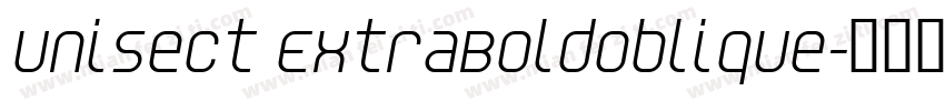 Unisect ExtraBoldOblique字体转换